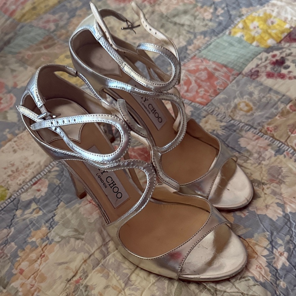Jimmy Choo Silver Heels